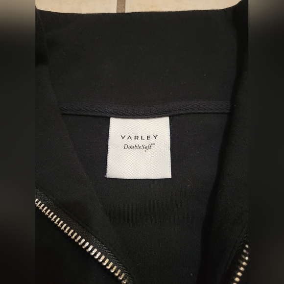 Varley Magnolia Black High-Neck Zip Tank Top - Picture 2 of 6